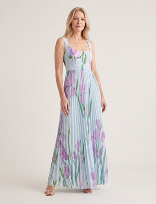 Barbara Garden Elegance Dress - Light Blue