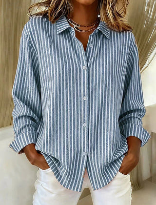 Louise Effortless Striped Knit Cardigan
