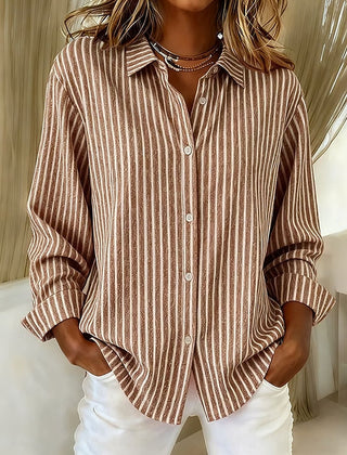 Louise Effortless Striped Knit Cardigan