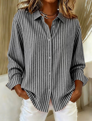 Louise Effortless Striped Knit Cardigan