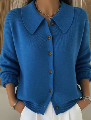 Amara Classic Collared Knit Cardigan