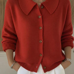 Amara™ | Classic Collared Knit Cardigan