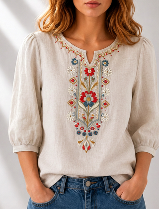 Dalia™ Floral Embroidered Blouse