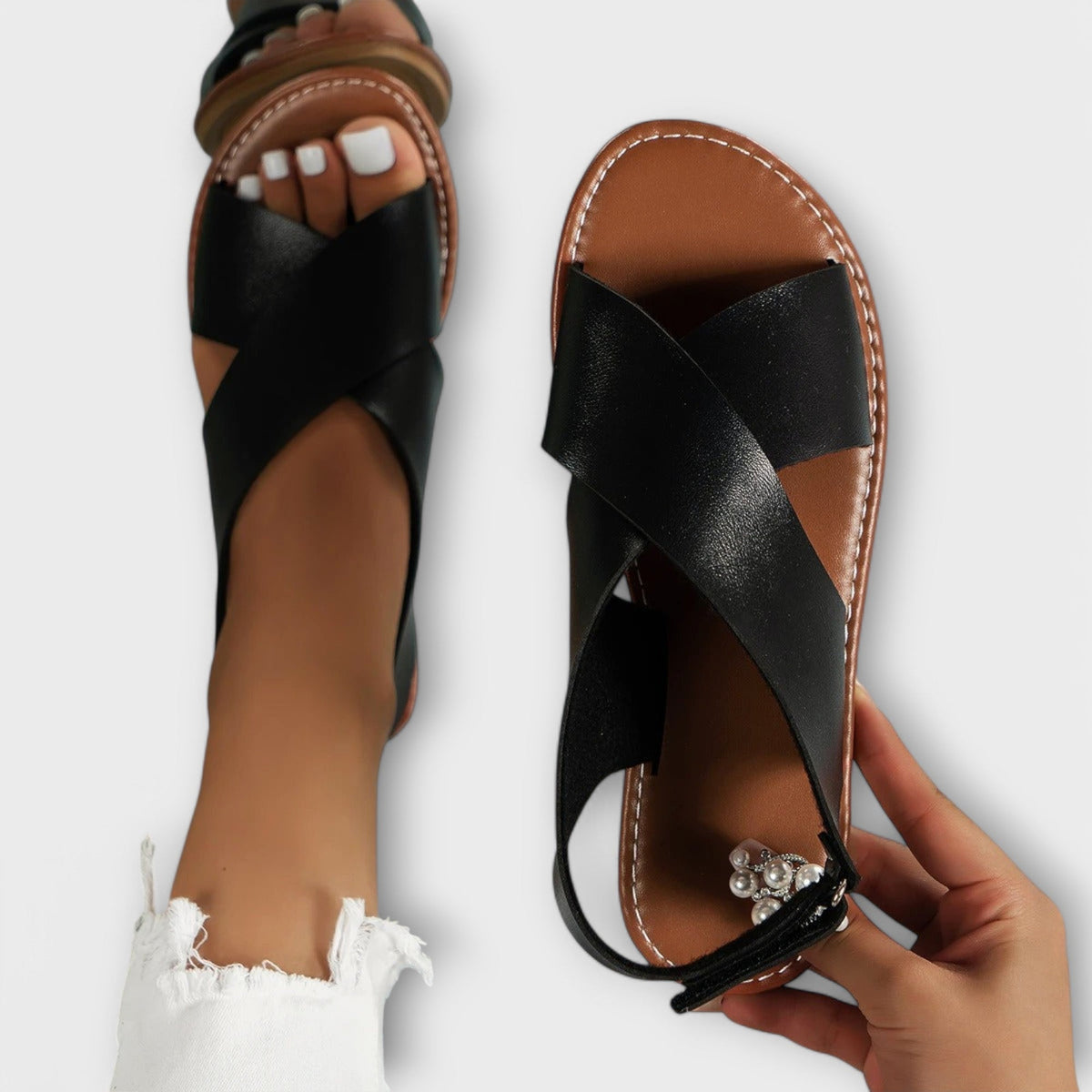 Ladies Sandals with Buckle