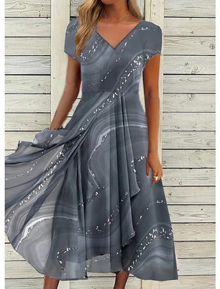 Josephine™ | Elegant V-Neck Midi Dress