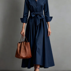 Marise™ Elegant Maxi Dress with Bow Detail