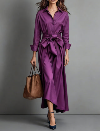 Marise™ Elegant Maxi Dress with Bow Detail