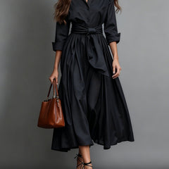 Marise™ Elegant Maxi Dress with Bow Detail