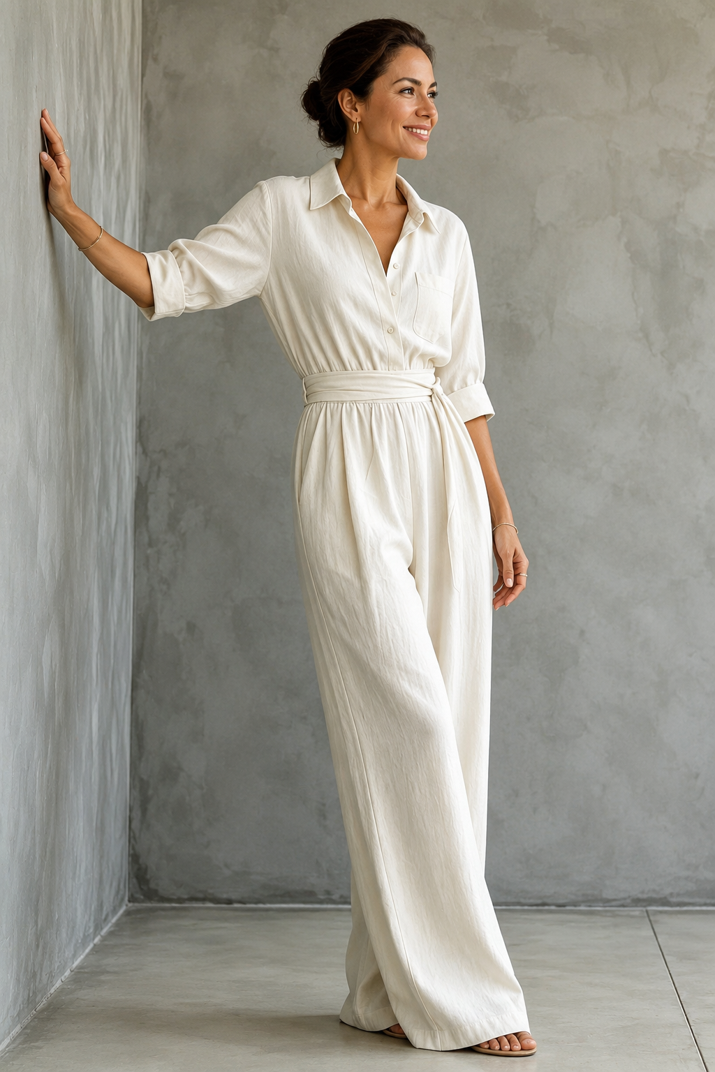 Monroe™ Wide-Leg Shirt Jumpsuit