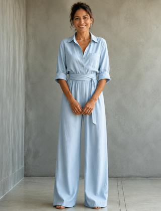 Monroe™ Wide-Leg Shirt Jumpsuit