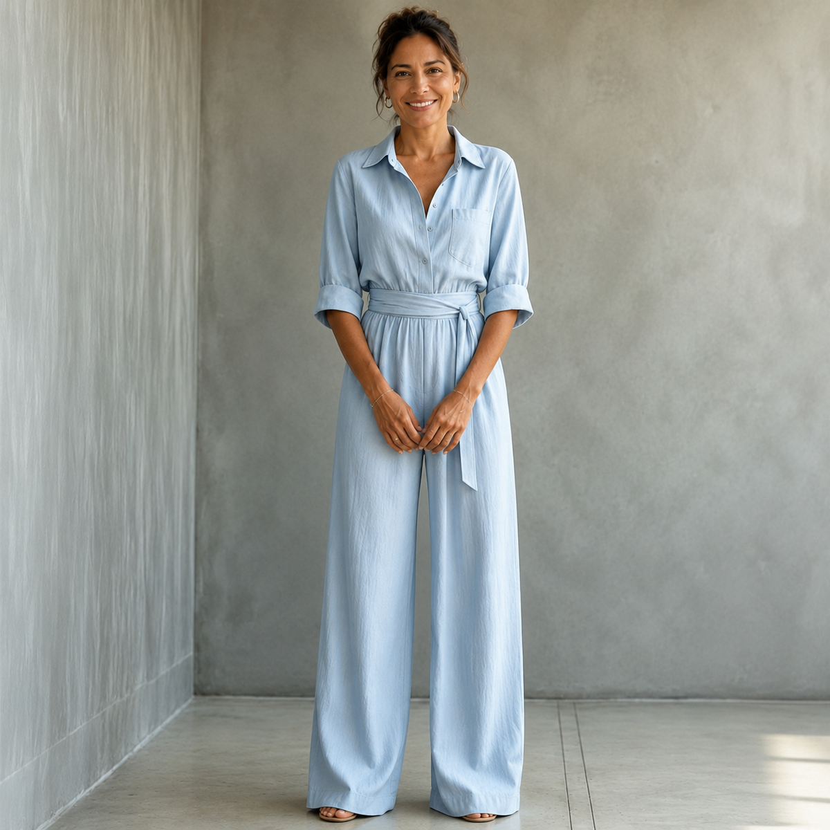 Monroe™ Wide-Leg Shirt Jumpsuit