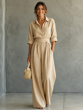 Monroe™ Wide-Leg Shirt Jumpsuit