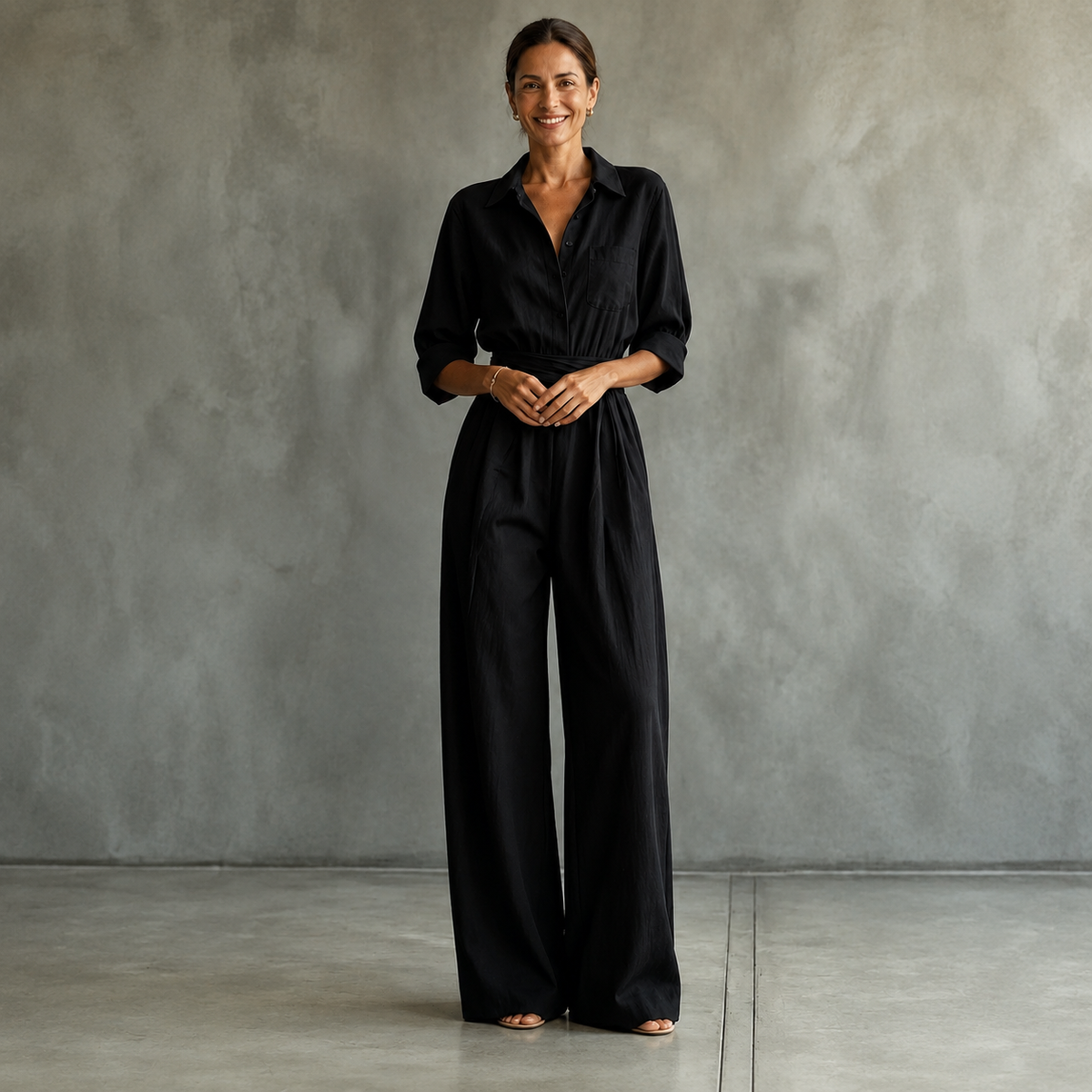 Monroe™ Wide-Leg Shirt Jumpsuit
