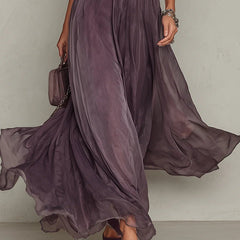 Valentine™ Keyhole Neckline Trim Maxi Dress