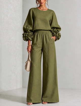 Roselyn™ Floral Cuff Two-Piece Set