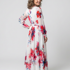 Lillian™ Floral Long Sleeve Wrap Maxi Dress