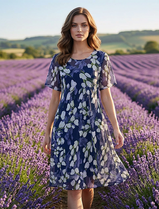 Teresa™ Elegant Floral A-Line Dress