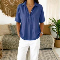 Tessa™ Collared Button Blouse