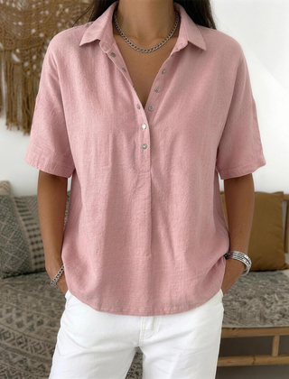 Tessa™ Collared Button Blouse