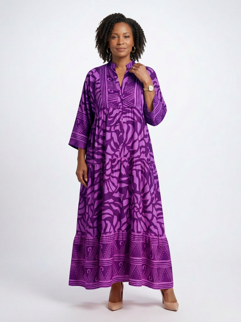 Marielle™ Button Front Midi Dress