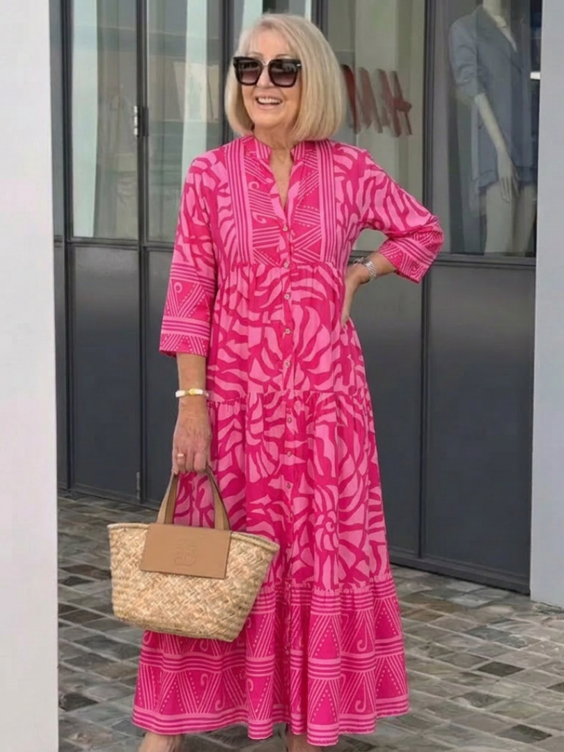 Marielle™ Button Front Midi Dress
