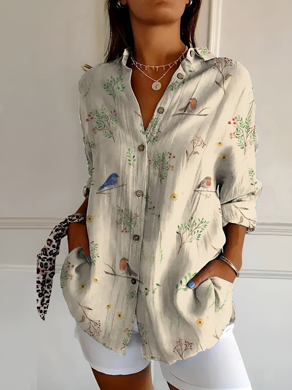 Roseanne™ Floral Breeze Button-Up Shirt