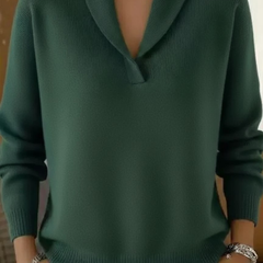 Isabelle™ | Elegant Shawl Collar Knit Jumper
