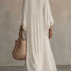 Clémence™ V-Neck Batwing Sleeve Maxi Dress