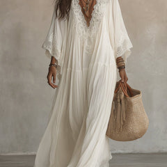 Clémence™ V-Neck Batwing Sleeve Maxi Dress
