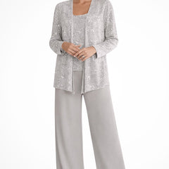 Luna™ Elegant Layered Three-Piece Pants Set