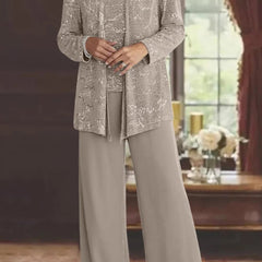 Luna™ Elegant Layered Three-Piece Pants Set