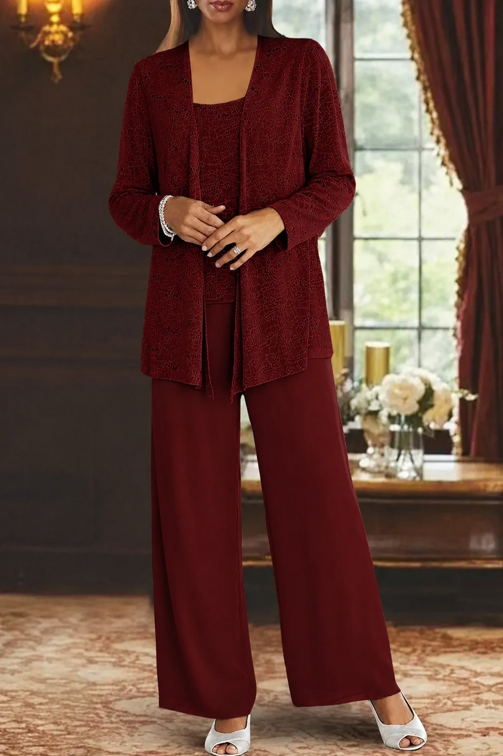 Luna™ Elegant Layered Three-Piece Pants Set