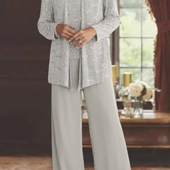 Luna™ Elegant Layered Three-Piece Pants Set