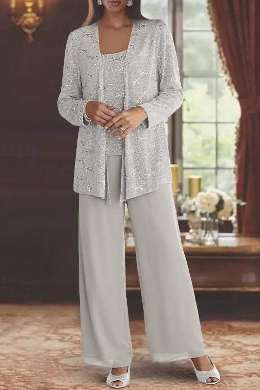 Luna™ Elegant Layered Three-Piece Pants Set
