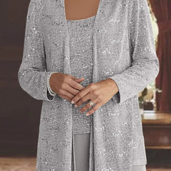 Luna™ Elegant Layered Three-Piece Pants Set